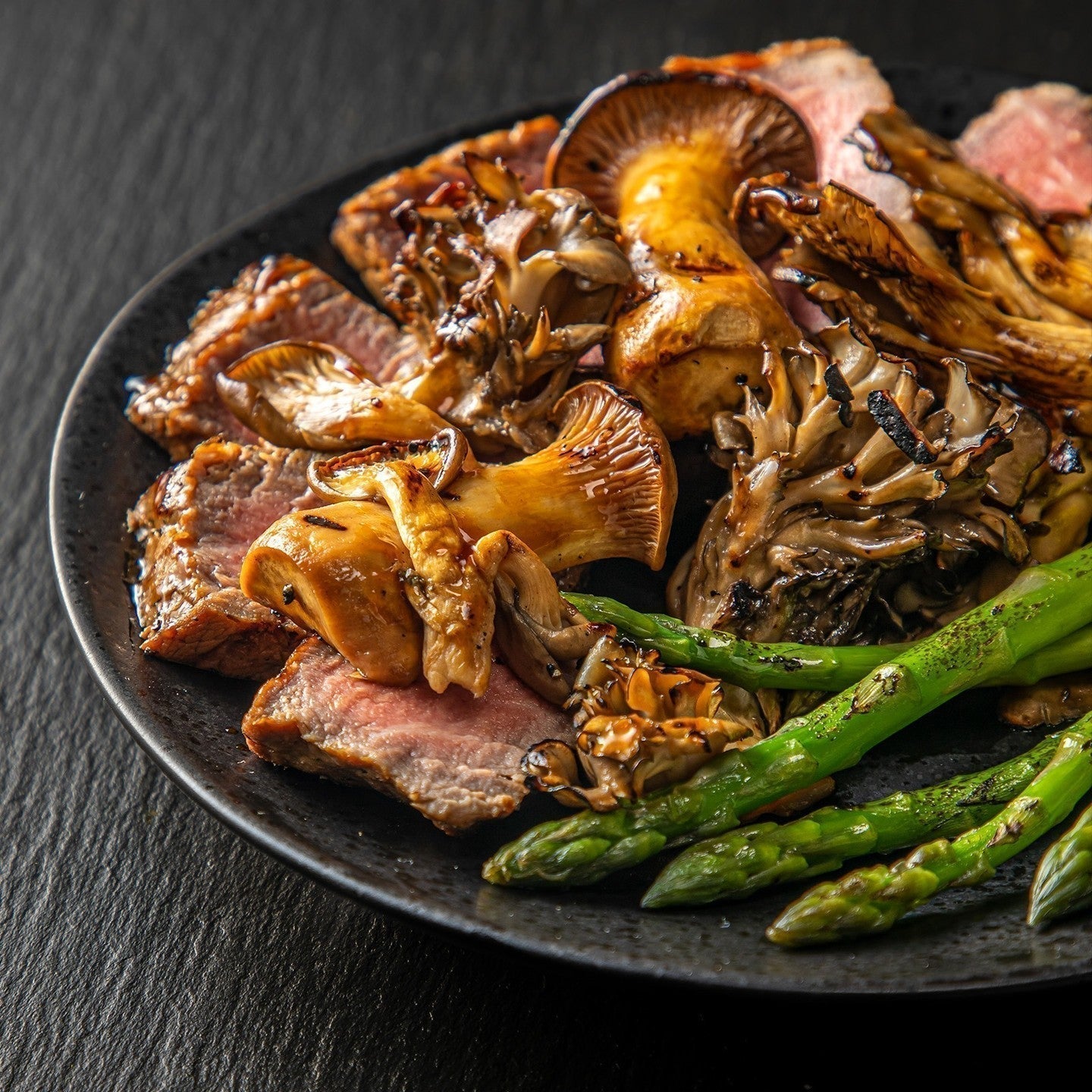 Teriyaki Grilled Steak and Mushrooms