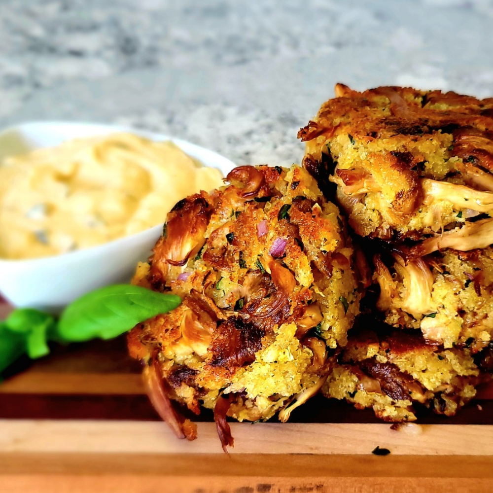 Lion's Mane Crab Cakes