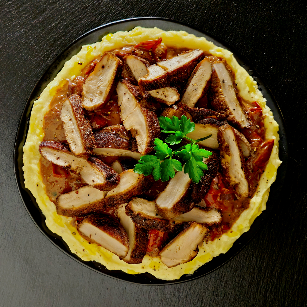 Lion’s Mane Steak Strips Italiano